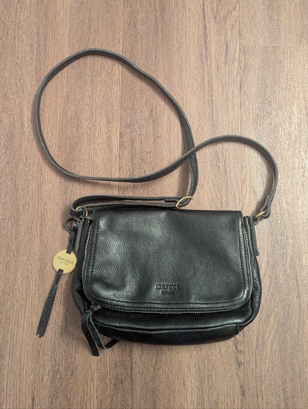 Margot New York Genuine Leather Crossbody Purse